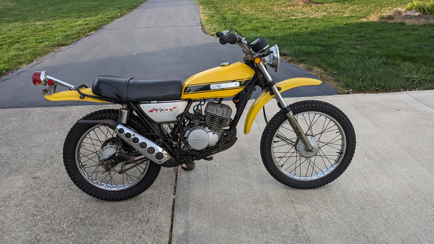 Sold Suzuki TS125 Yellow 09142024 my  sku 8000