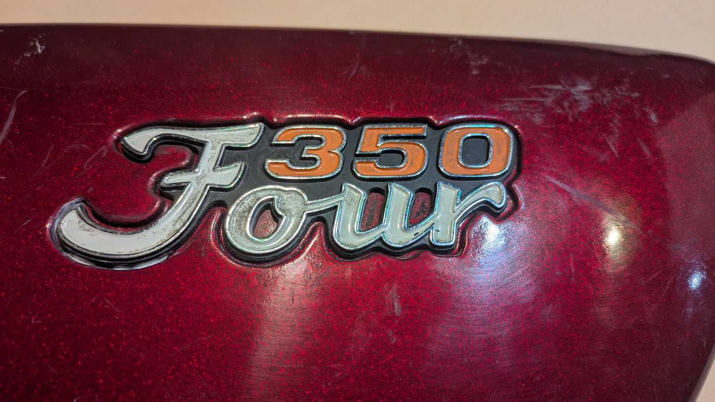 Honda CB350 Four red Left Sidecover sku 3951 sku chg 9001