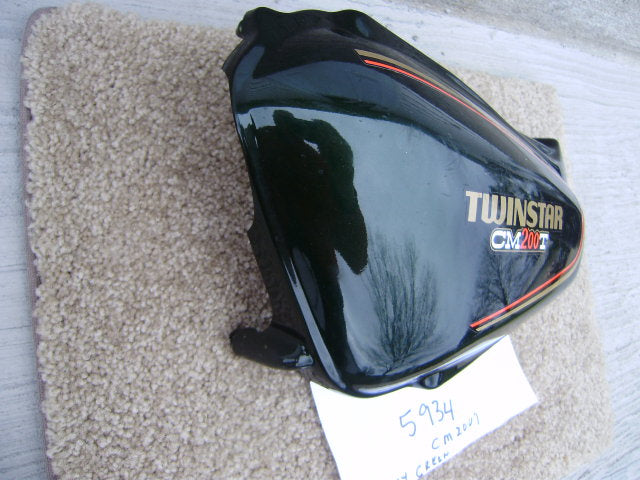 Honda CM200T Candy Holly Green Left Sidecover 83640-419-000 sku 5934