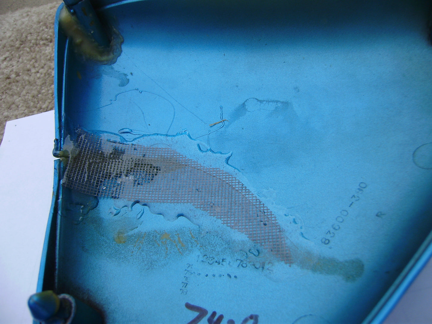 Honda CB550K0 1975 Right Candy Sapphire Blue Sidecover 83600-390 sku 7428