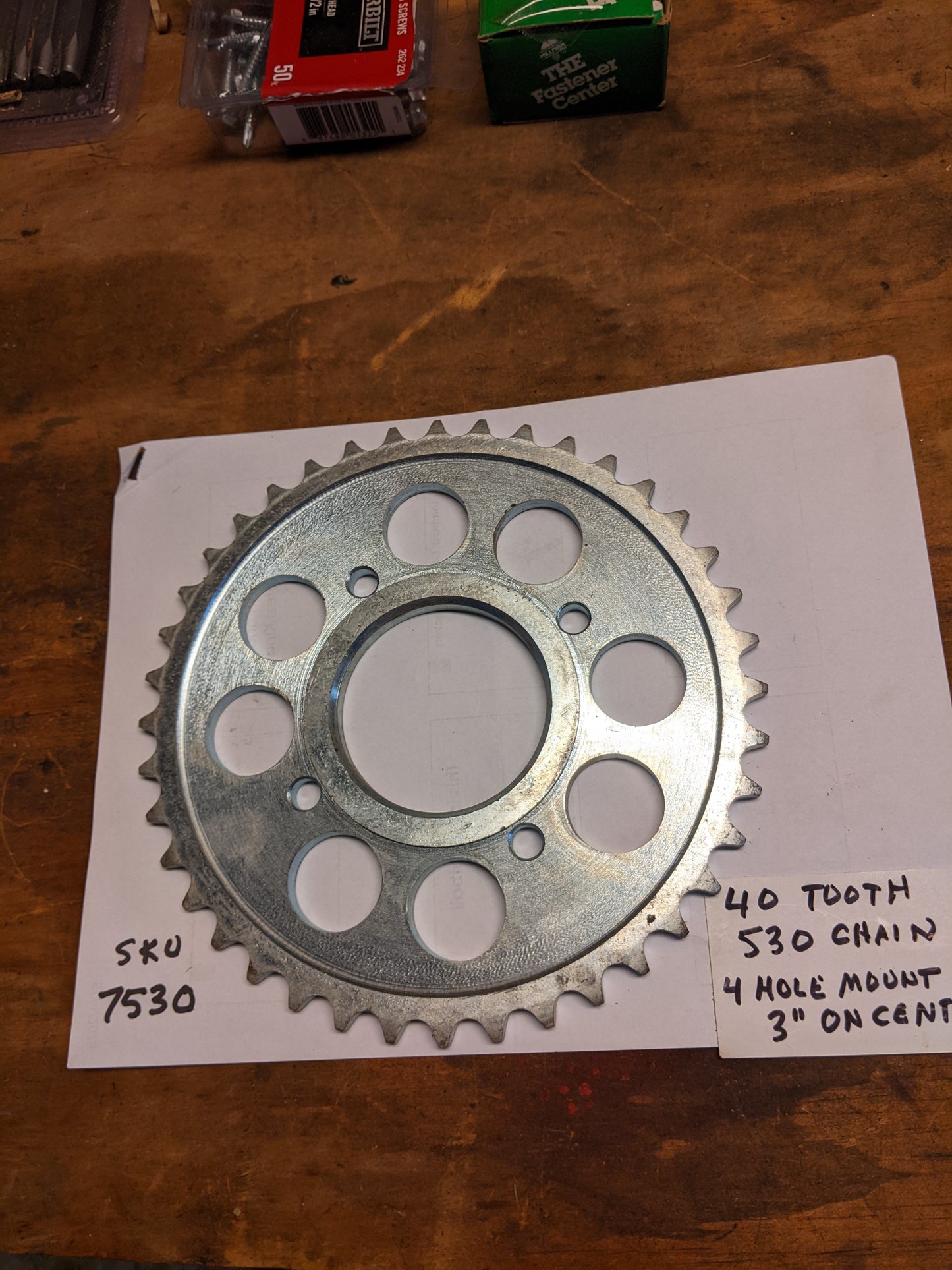 1970 Honda SL 350K1 Rear Motorcycle Sprocket 40 tooth, 530 chain Honda part 41201-340-000 sku 7530