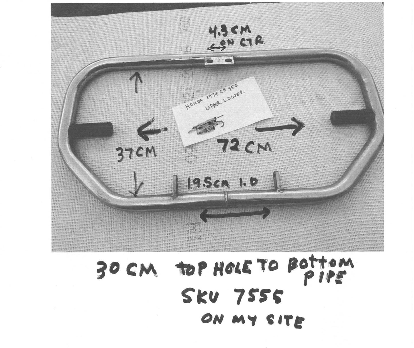 Honda CB450 Crash Bar Highway Bar plus additional side protectors my sku 7555
