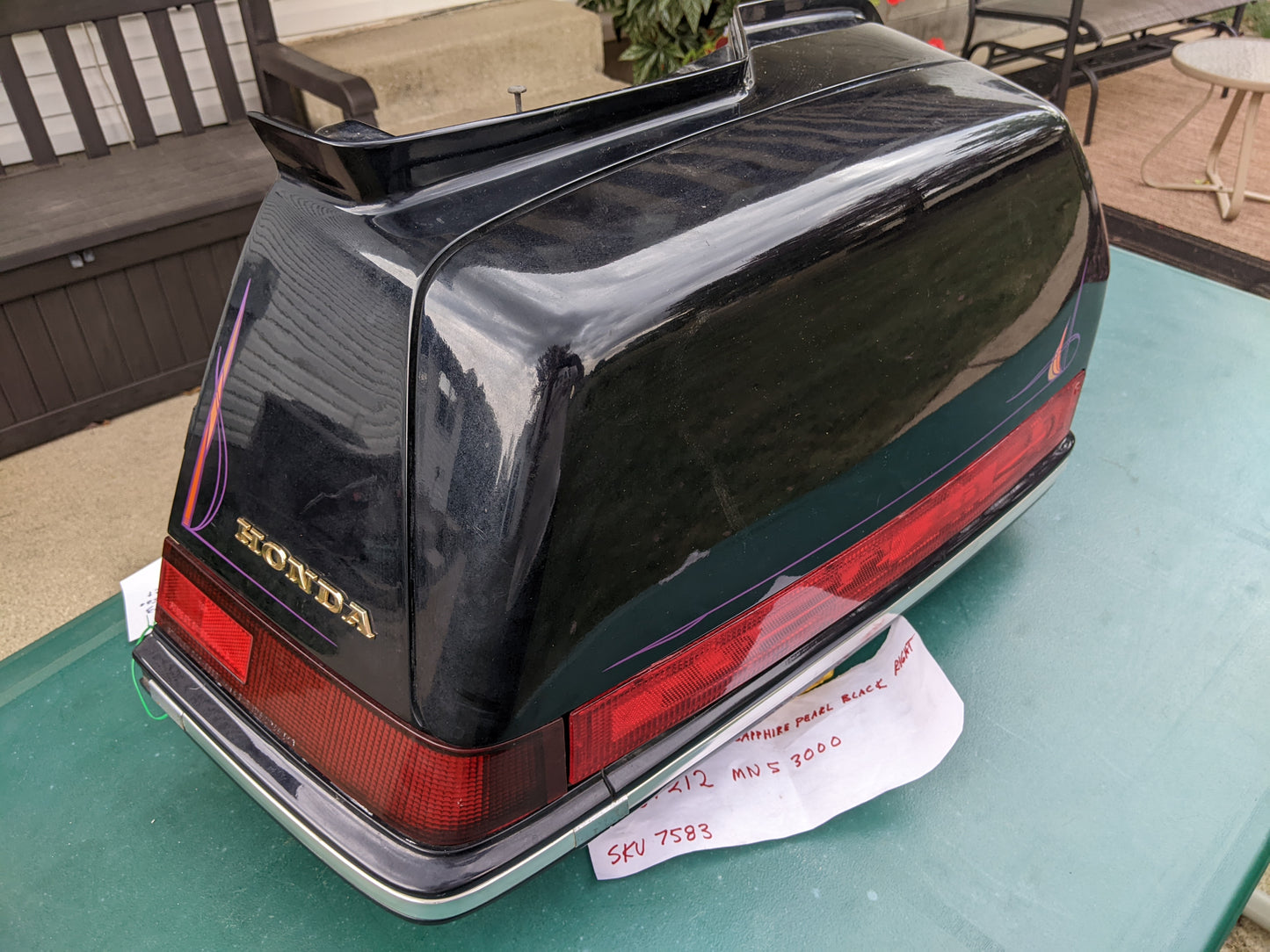 Honda GL1500SE Aspencade Rear Luggage Carriers Left/Right Pair Sapphire Pearl Black  sku 7583