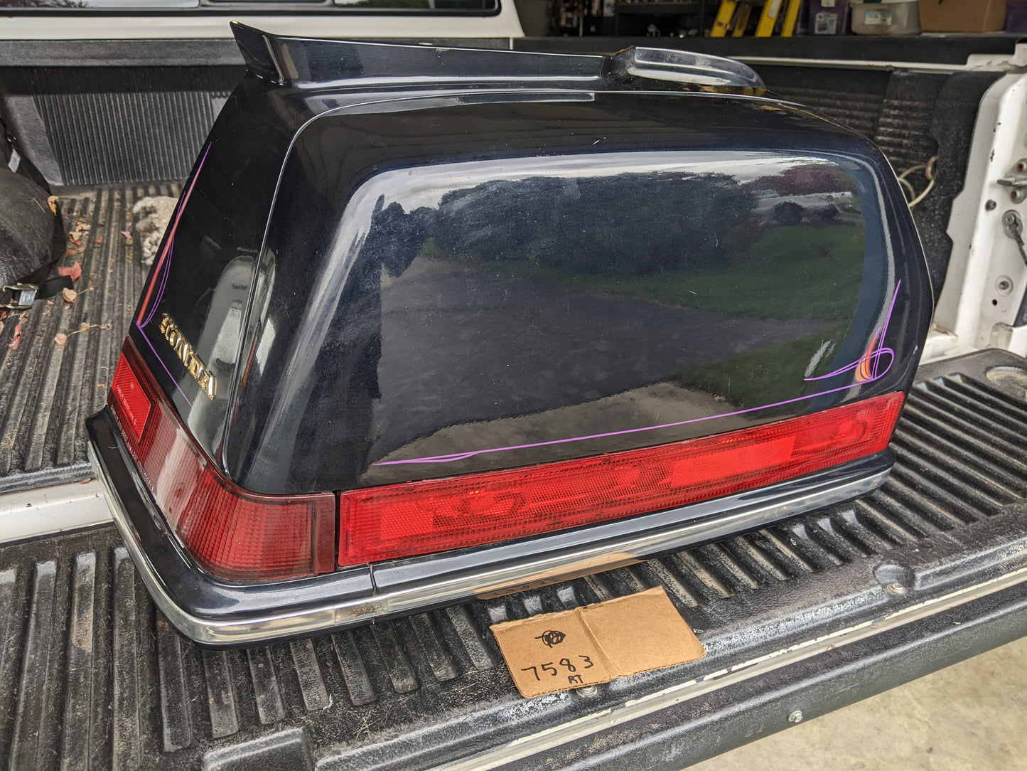 Honda GL1500SE Aspencade Rear Luggage Carriers Left/Right Pair Sapphire Pearl Black  sku 7583