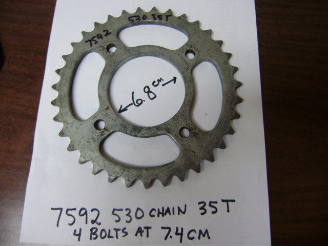 Sprocket 35 Tooth 530 chain Honda CB250K3, CB400T CM400A CB500 Four Yamaha XS400 XS600 my sku 7592