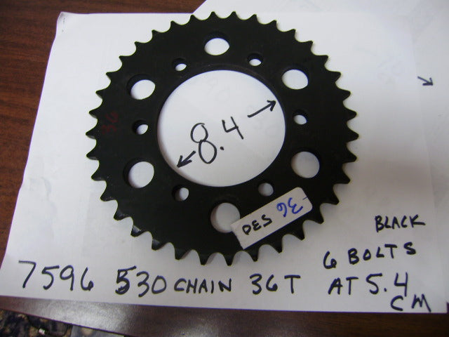 Sprocket 36 Tooth 530 chain Honda CB250K3, CB400T CM400A CB500 Four Yamaha XS400 XS600 sku 7596