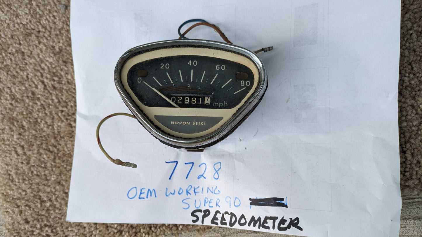 Honda Super 90 OEM Working Speedometer my  sku 7728