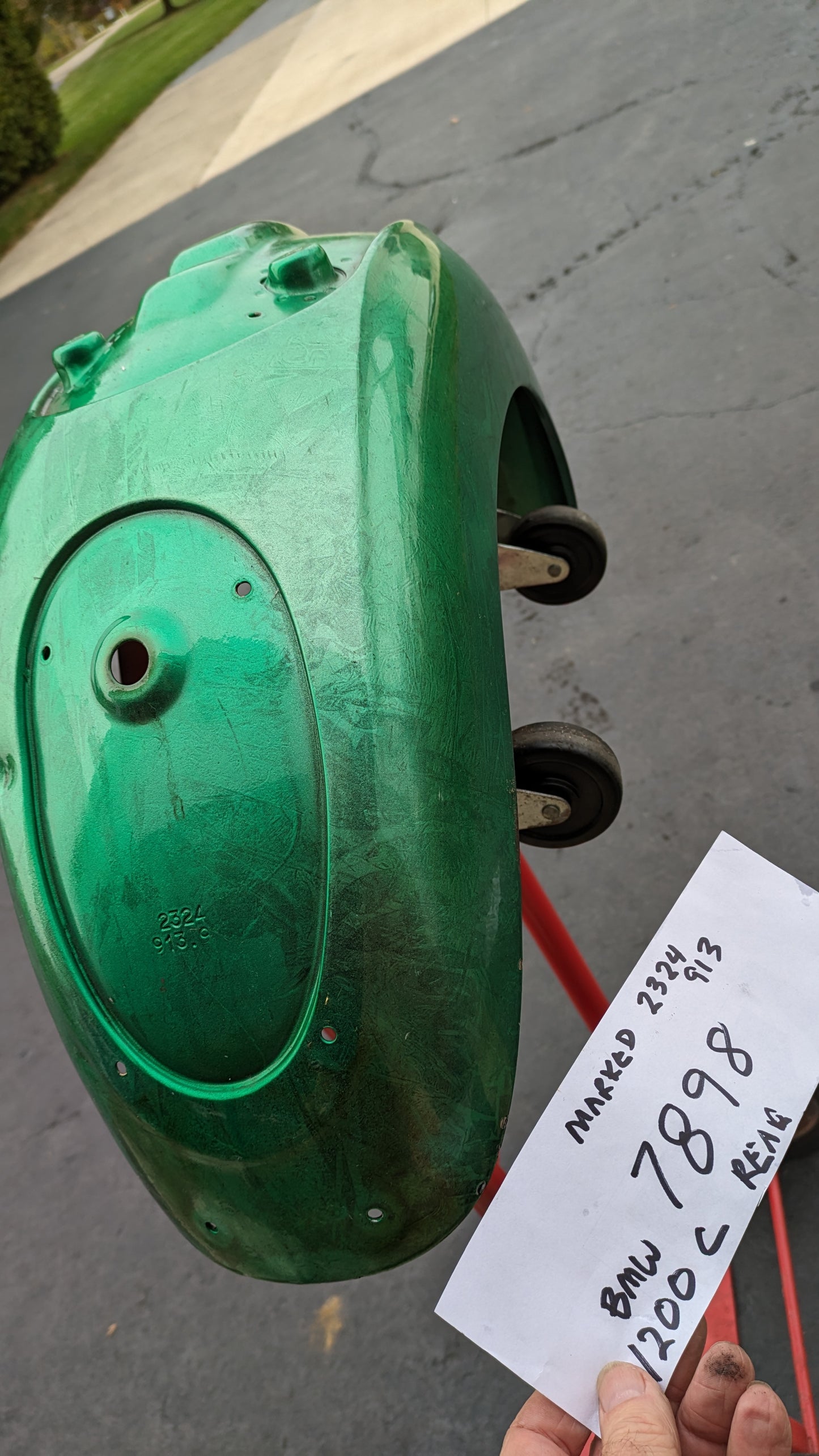 BMW R1200C OEM NOS Green  Rear Fender  sku 7898