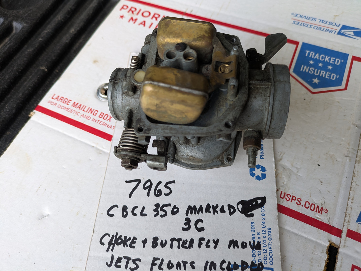 Honda CB350 CL350 OEM Left Carburetor body  sku 7965