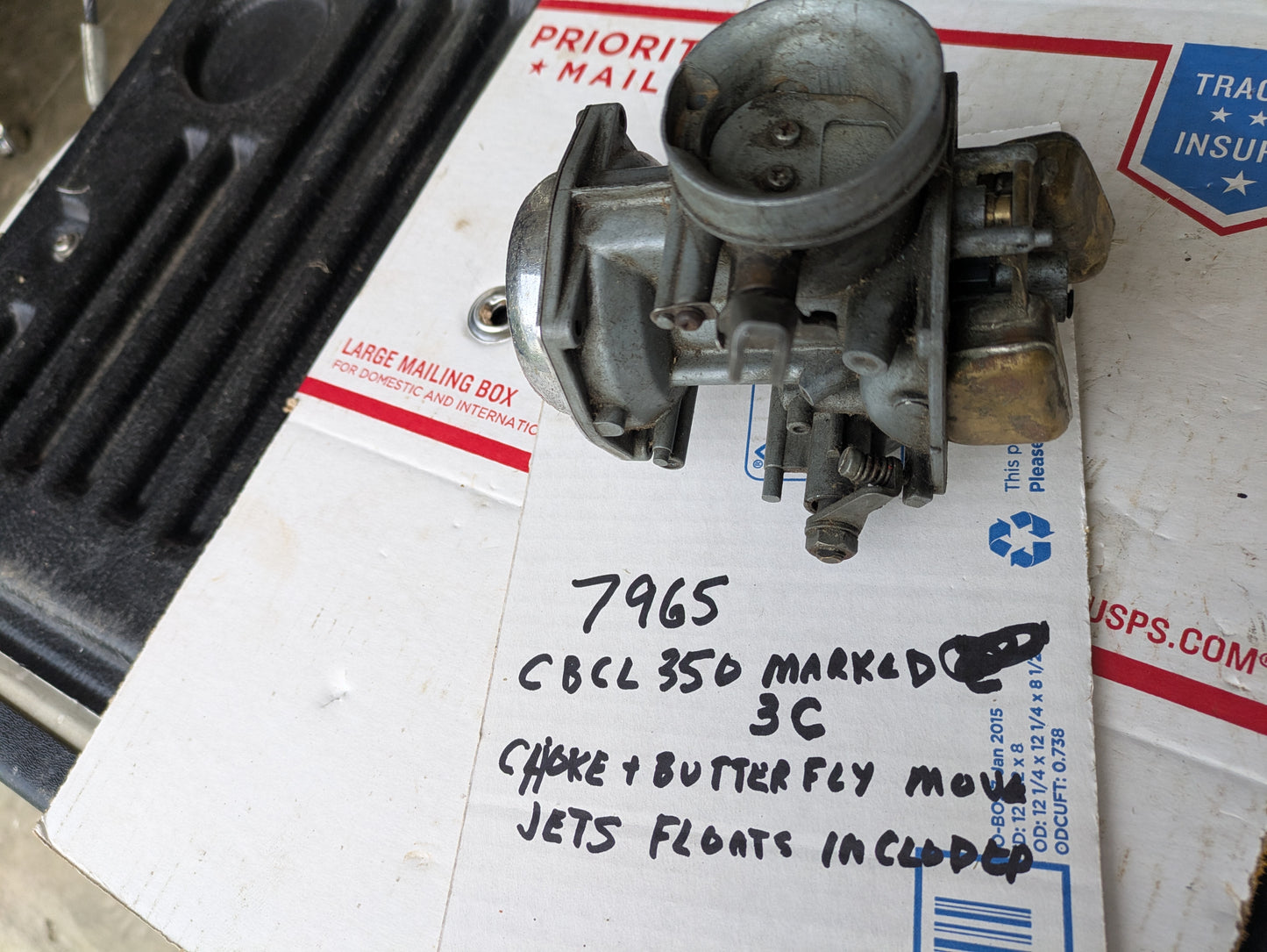 Honda CB350 CL350 OEM Left Carburetor body  sku 7965