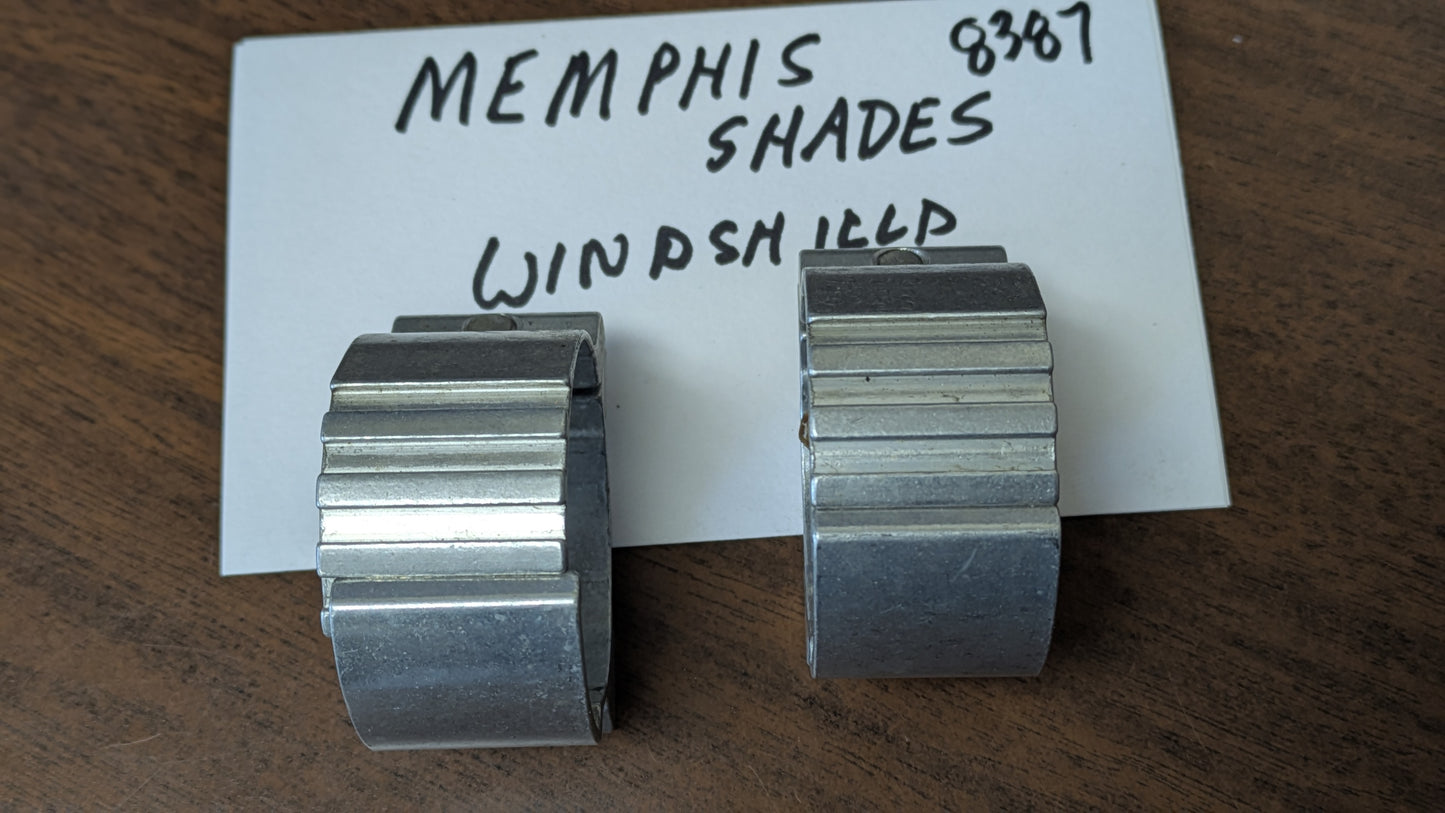Memphis Shades Adjustable Motorcycle Windshield Fork Clamps sku 8387
