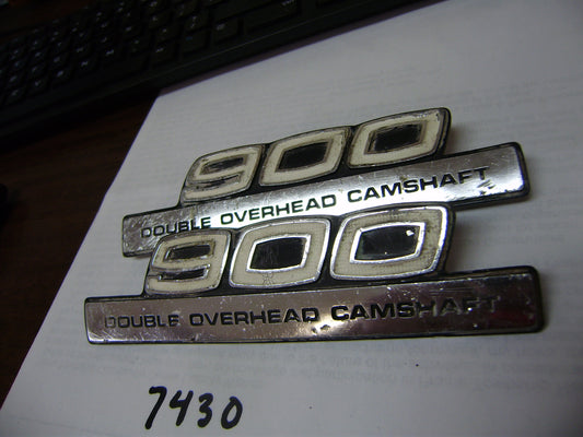 Kawasaki KZ900 Overhead Cam Sidecover Badge pair sku 7430