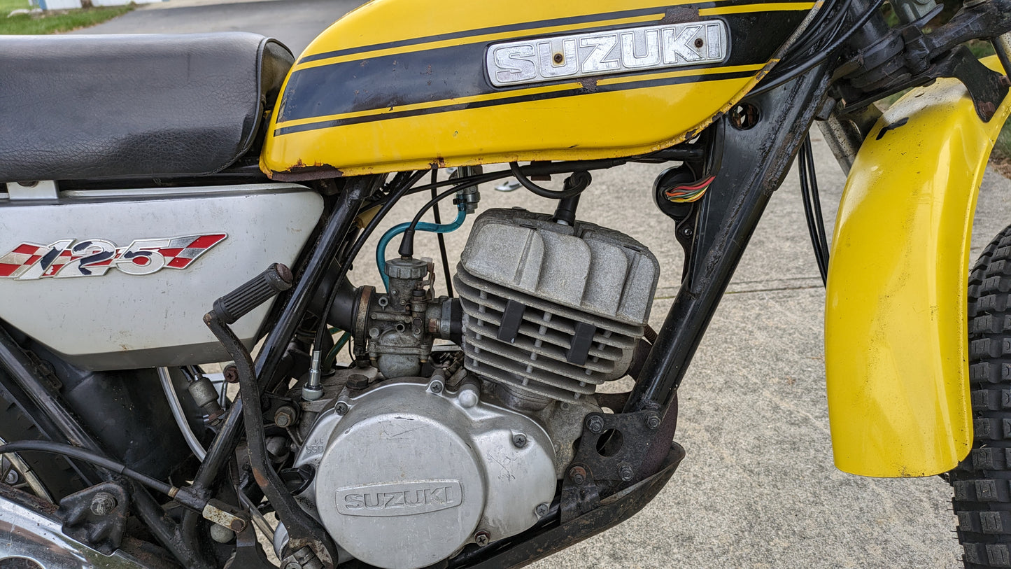 Sold Suzuki TS125 Yellow 09142024 my  sku 8000