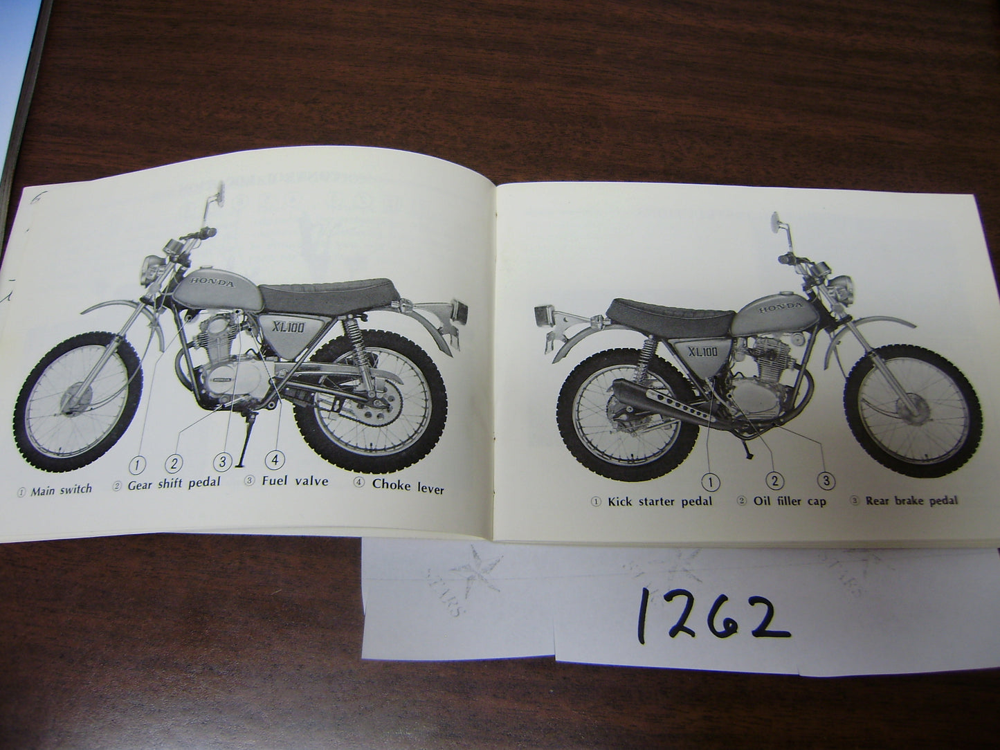 Honda XL100 Manual sku 1262
