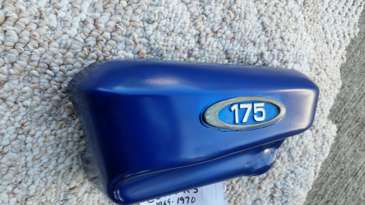 Honda CL175K3 sidecover left blue with badge sku 5071