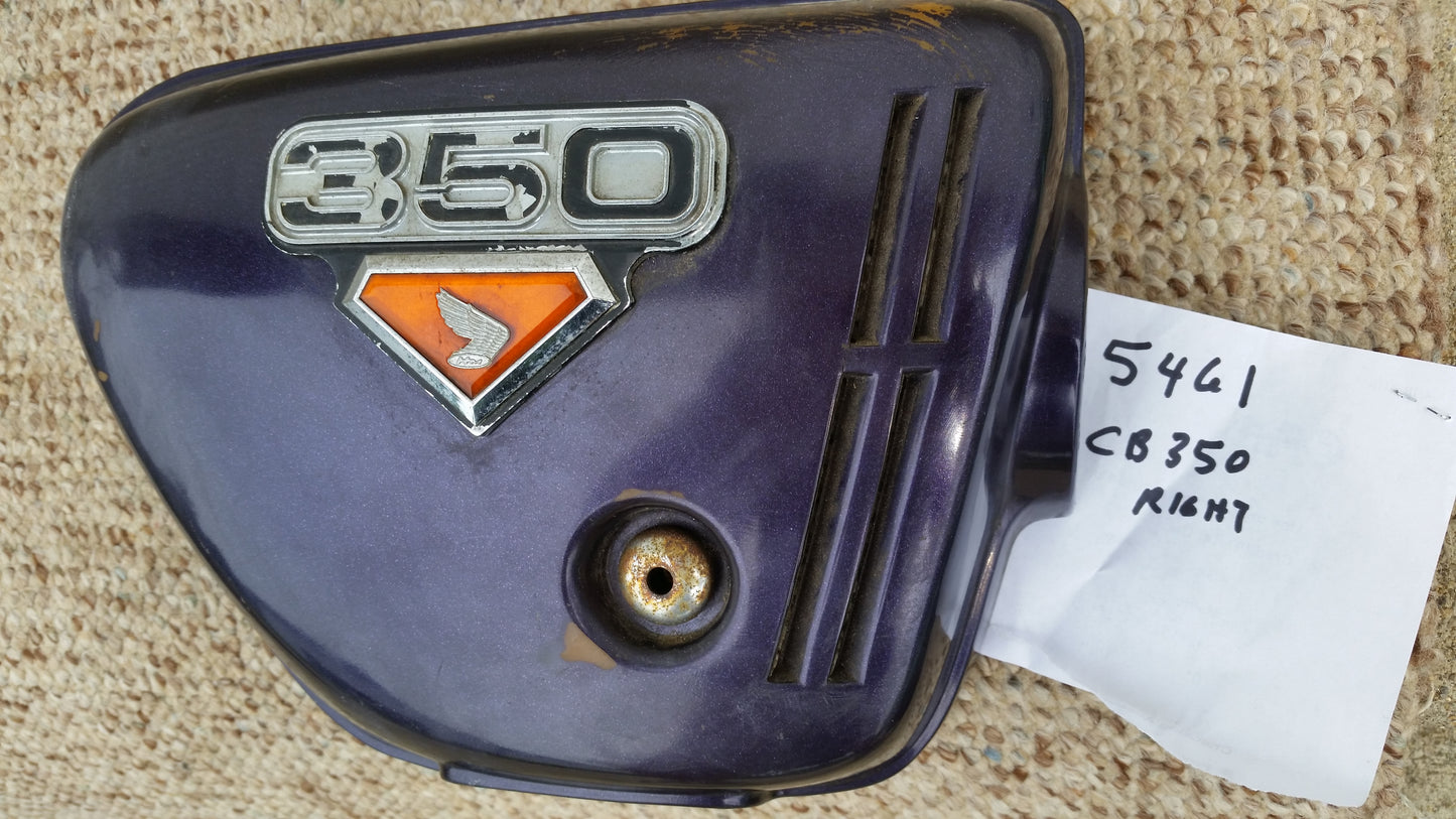 Sold as Pair on Ebay Honda CB350K4 Left Purple Sidecover 5461