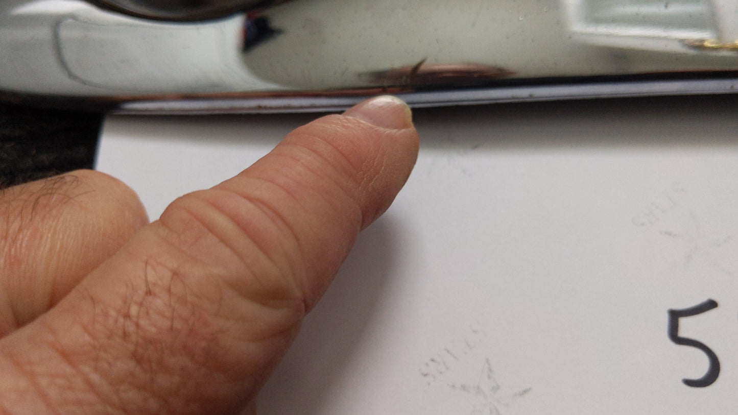 Honda Super 90 S90 left Chrome Panel and Rubber knee pad sku 5811