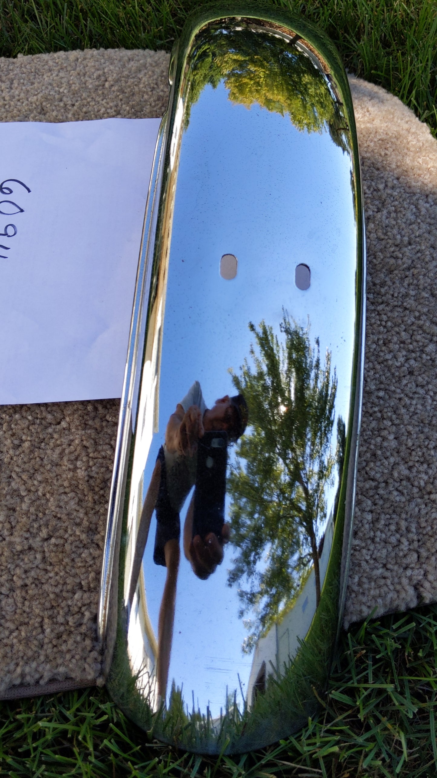 Suzuki TC185 TS185 Fender Front chrome sku 6094