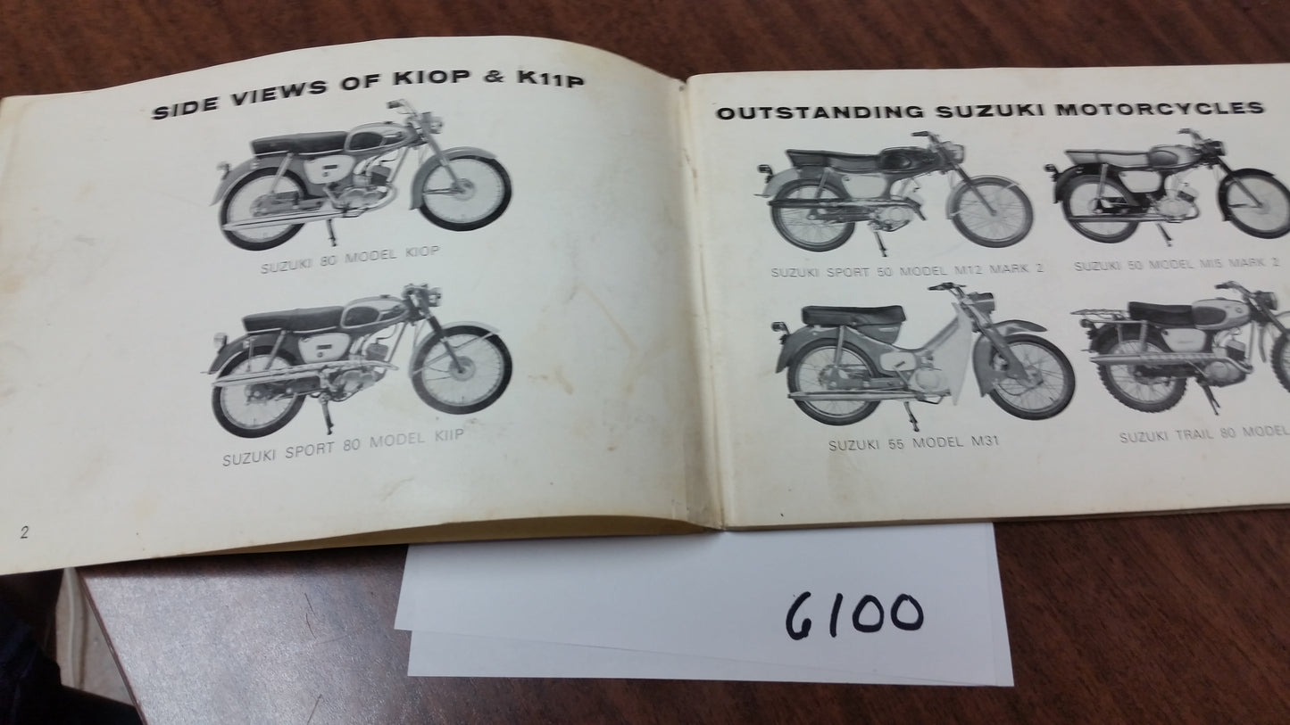 Suzuki K10P K11P Owners Manual  sku 5402
