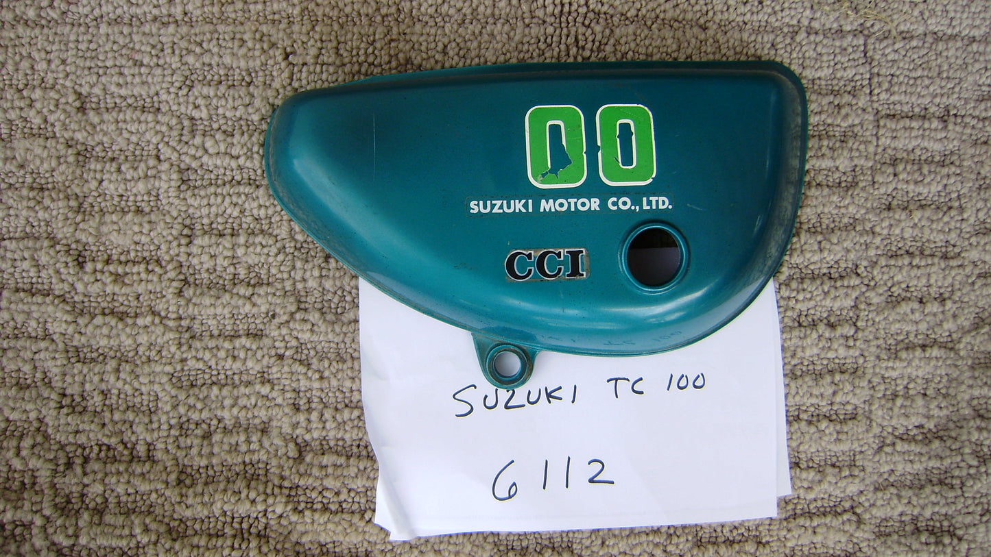 Suzuki TC100  Right Sidecover 1974 Oil Tank Cover sku 6112