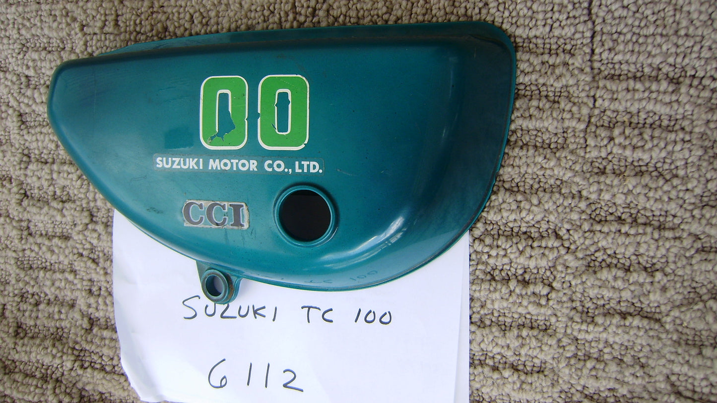 Suzuki TC100  Right Sidecover 1974 Oil Tank Cover sku 6112