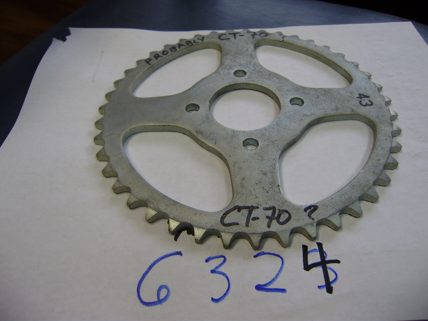 Honda NOS 43T 420 chain 4 bolt rear sprocket sku 6324