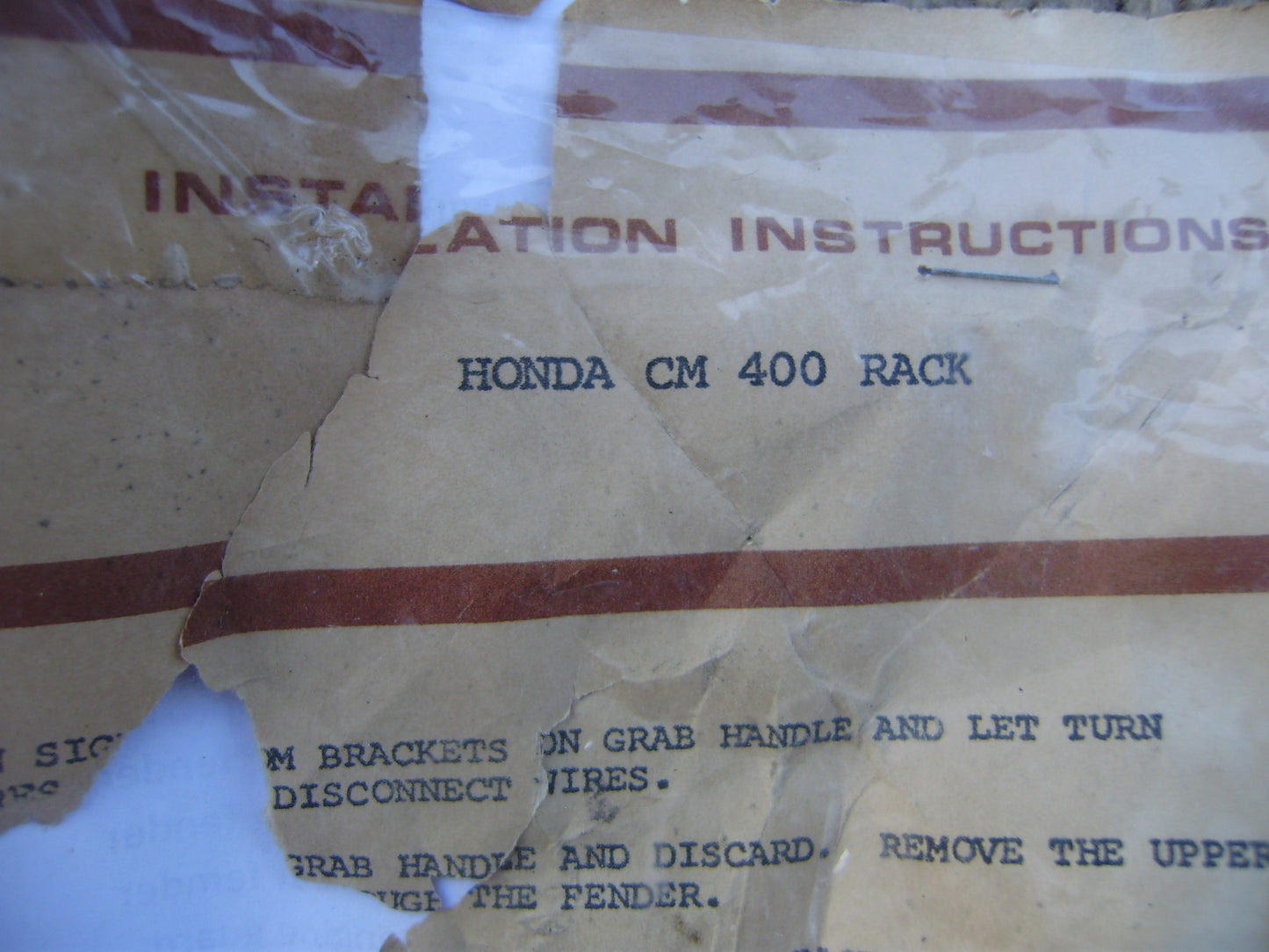 Honda CM400 Luggage Rack sku 6350