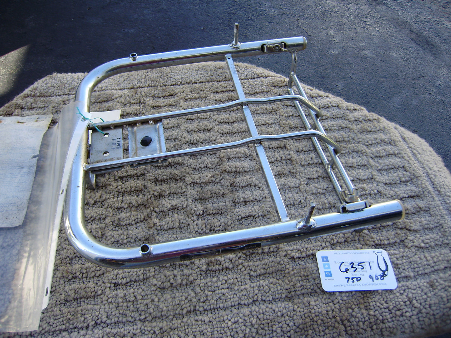 Hondaline Travel Trunk Rack  CB750K,Honda 900C, Honda GL1100 my sku  6351