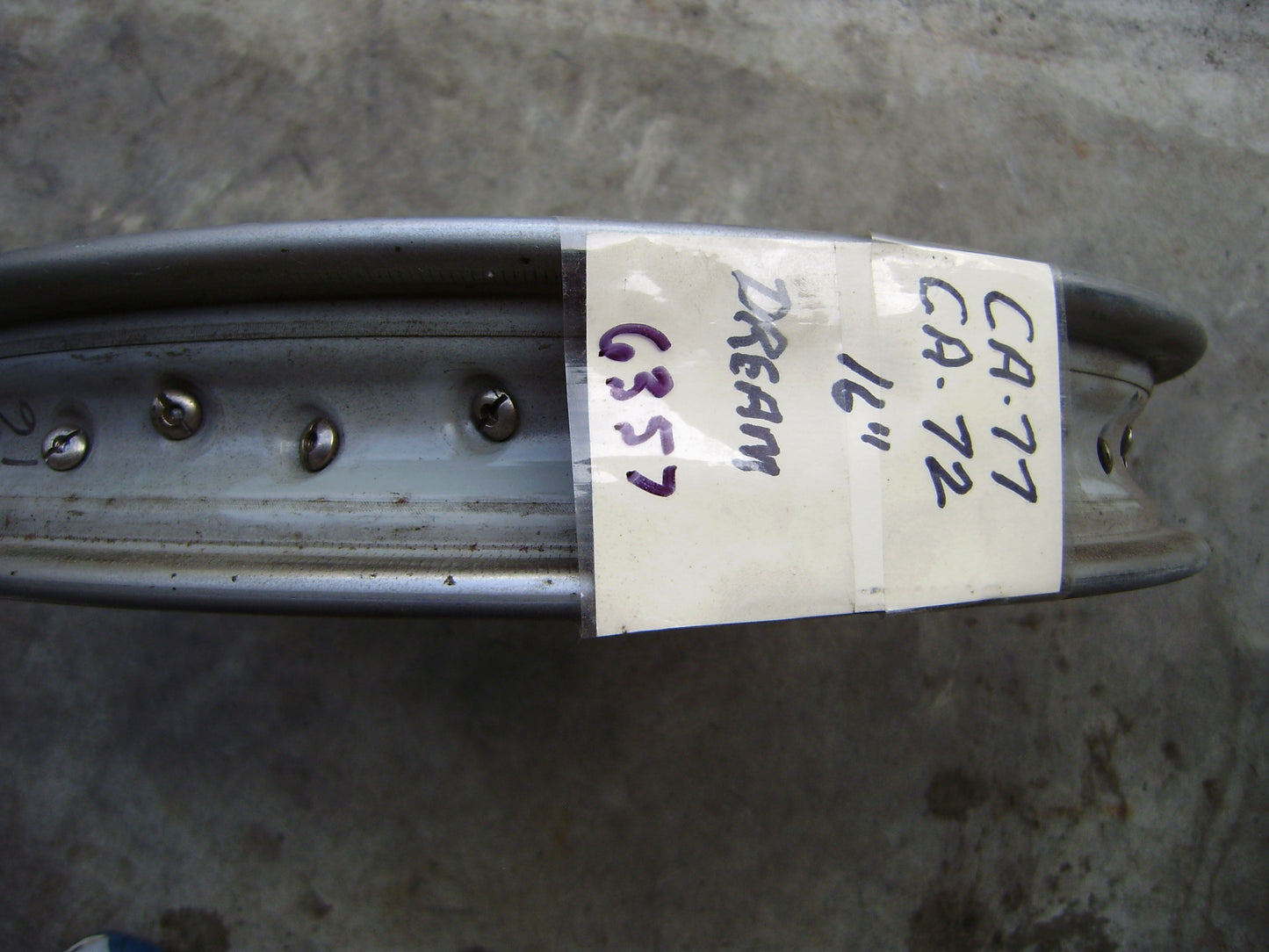 Honda OEM NOS18" Rim Fit CB CL175 and others  44701-235-003 my sku 6358