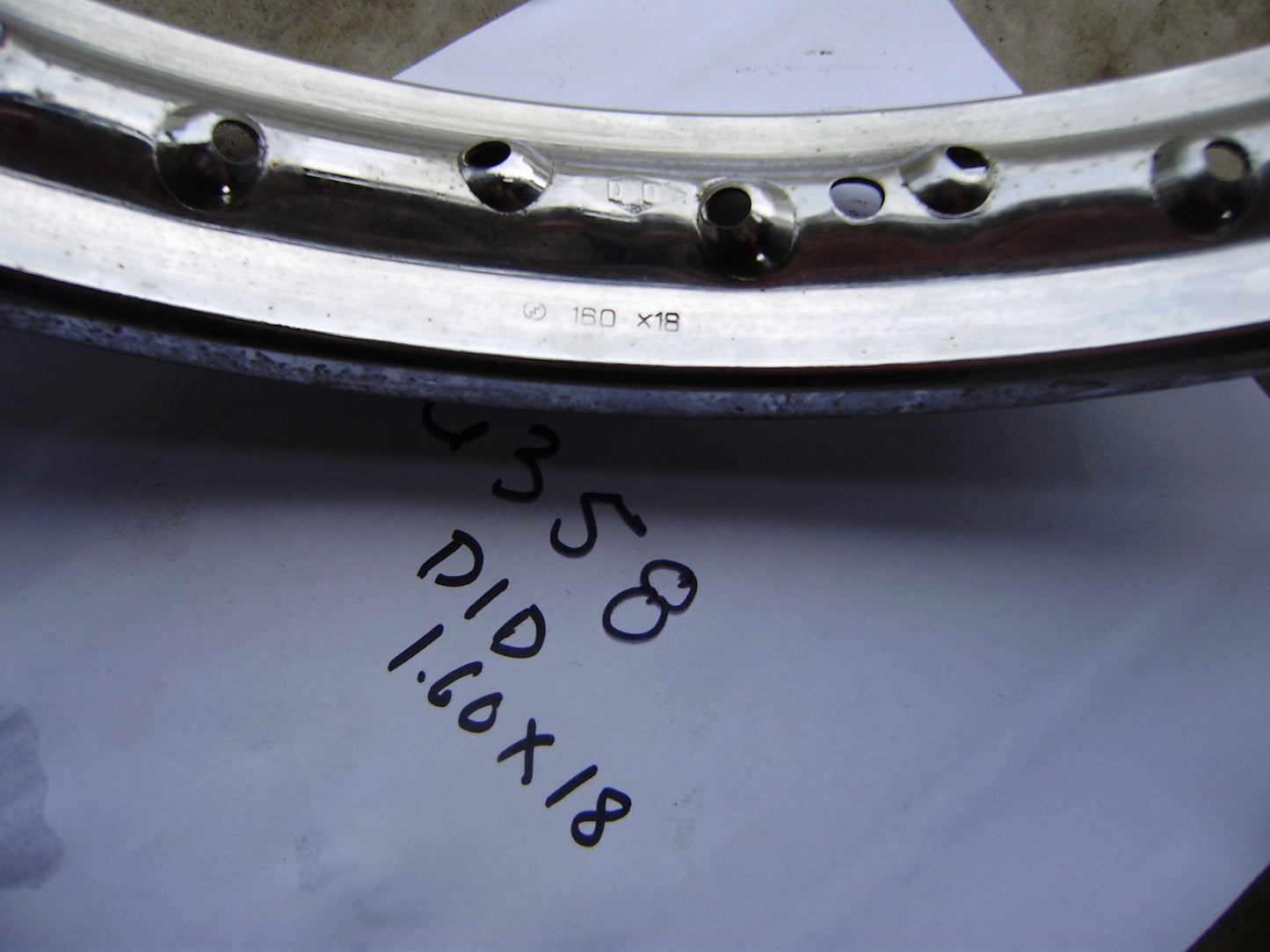 Honda OEM NOS18" Rim Fit CB CL175 and others  44701-235-003 my sku 6358