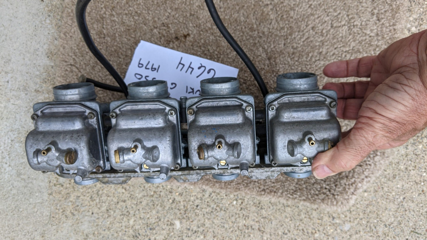 Sold Ebay Suzuki GS550 Carburetor Set For Parts only not working sku 6644