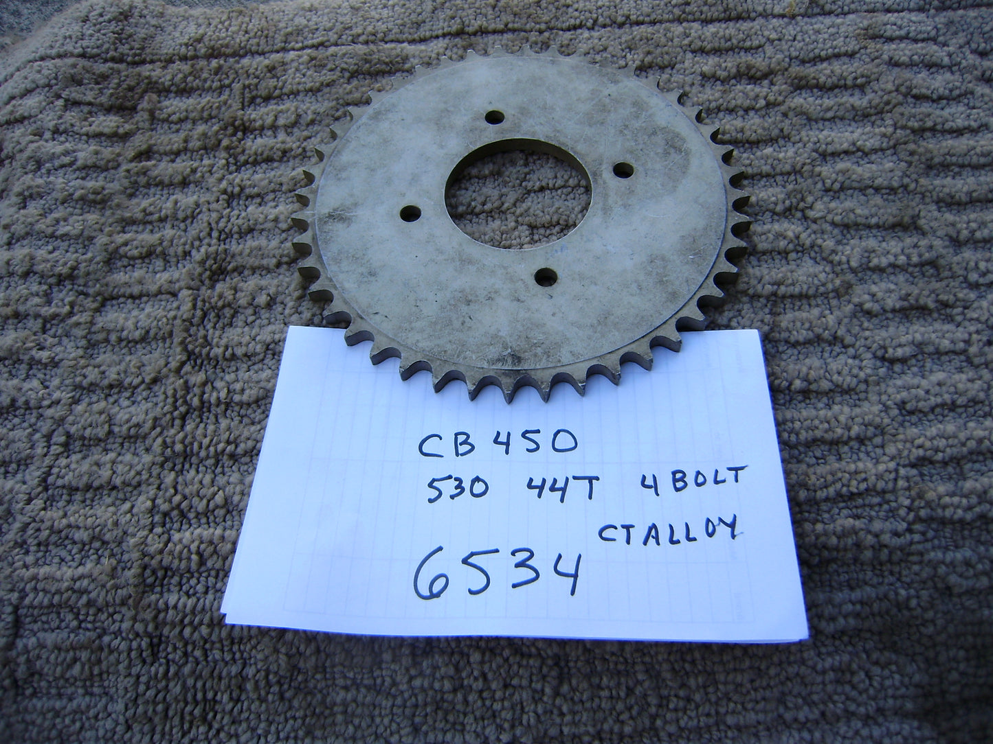 Honda CB450 Rear Sprocket 44T 530 chain 4 Bolt sku 6534