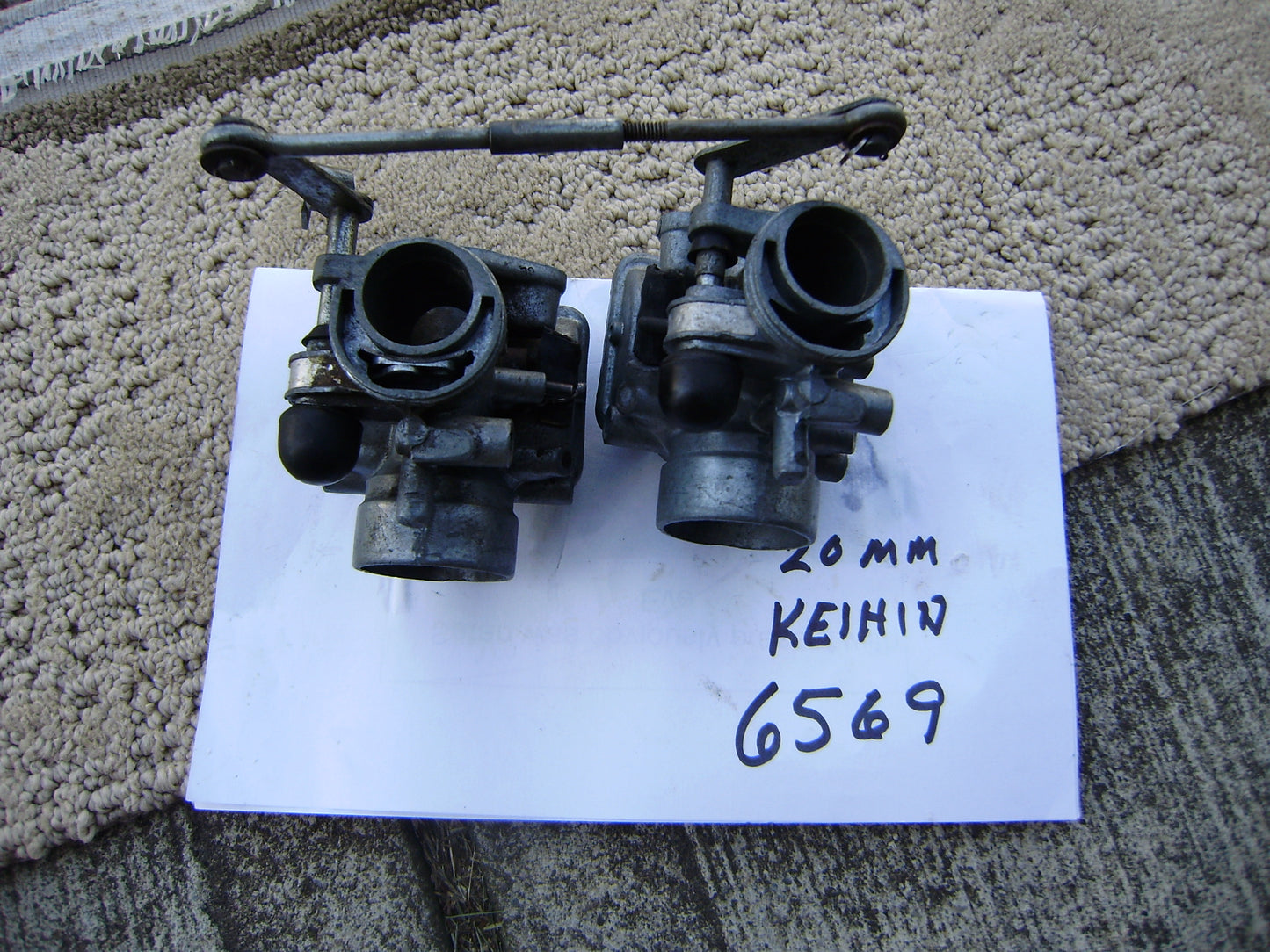 Keihin 20mm Twin  Carburetors for parts sku 6569