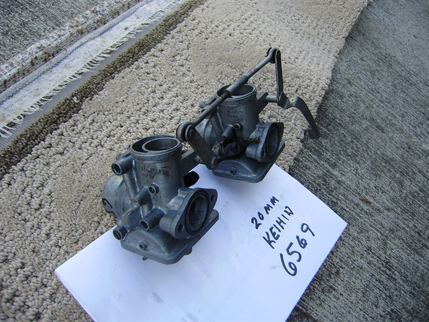 Keihin 20mm Twin  Carburetors for parts sku 6569