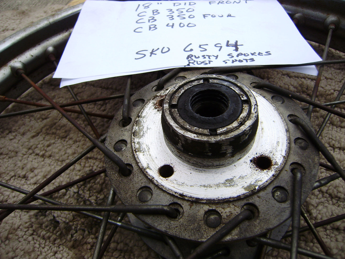 Honda CB350 CB360 CB400 1.60 X 18 DID Brand Honda part 44701-317-701  my sku 6594
