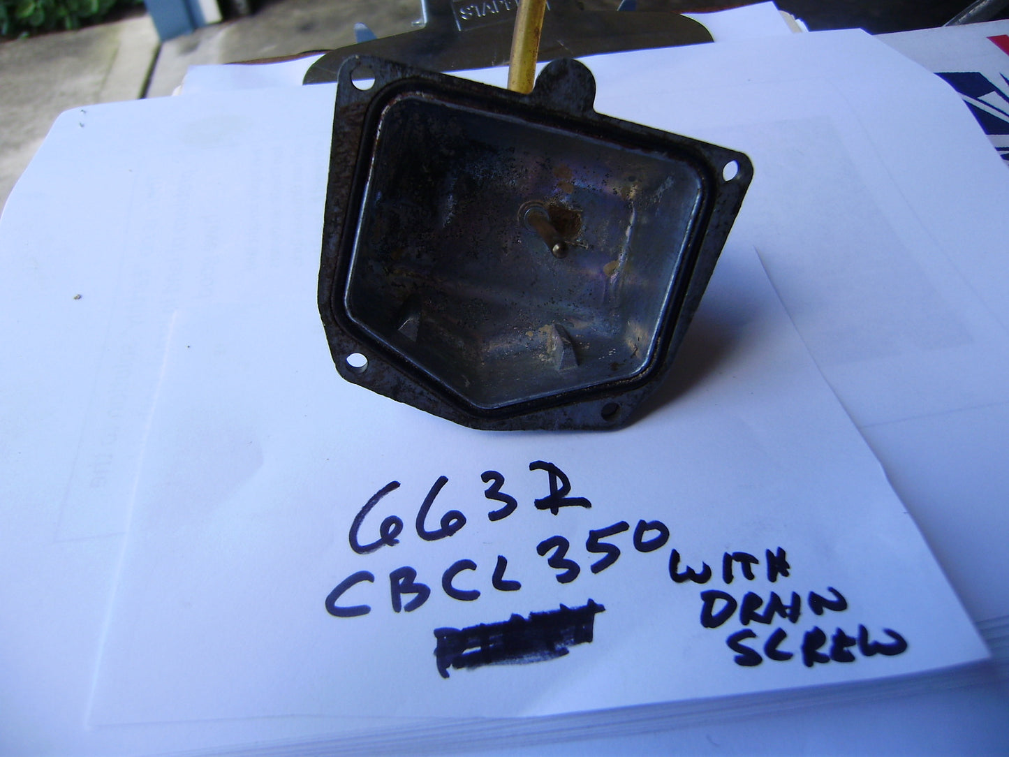 Sold Ebay 7/14Honda CB350 CL350 Carburetor bowl sku 6632