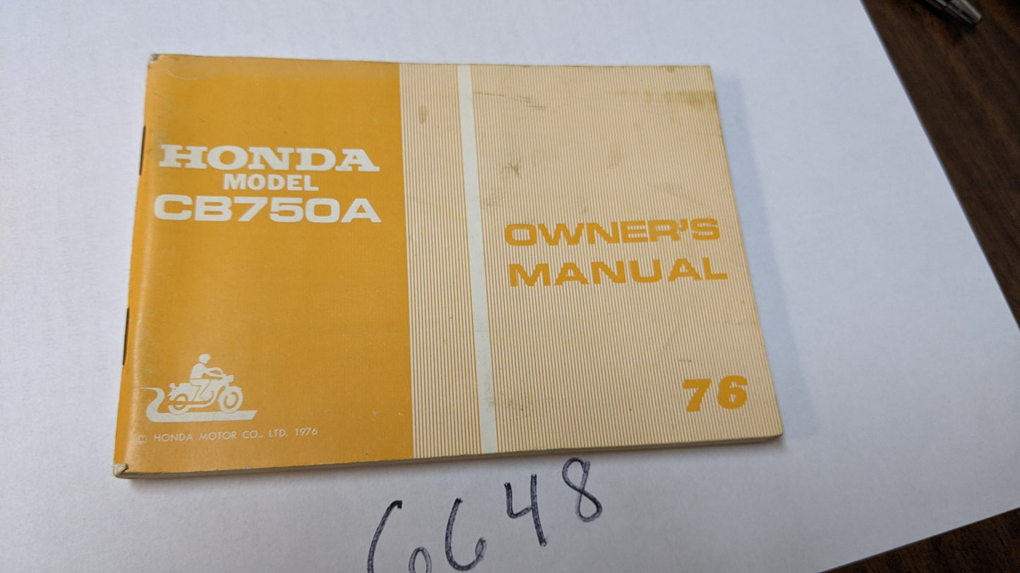 Honda CB750A Owners Manual sku 6648