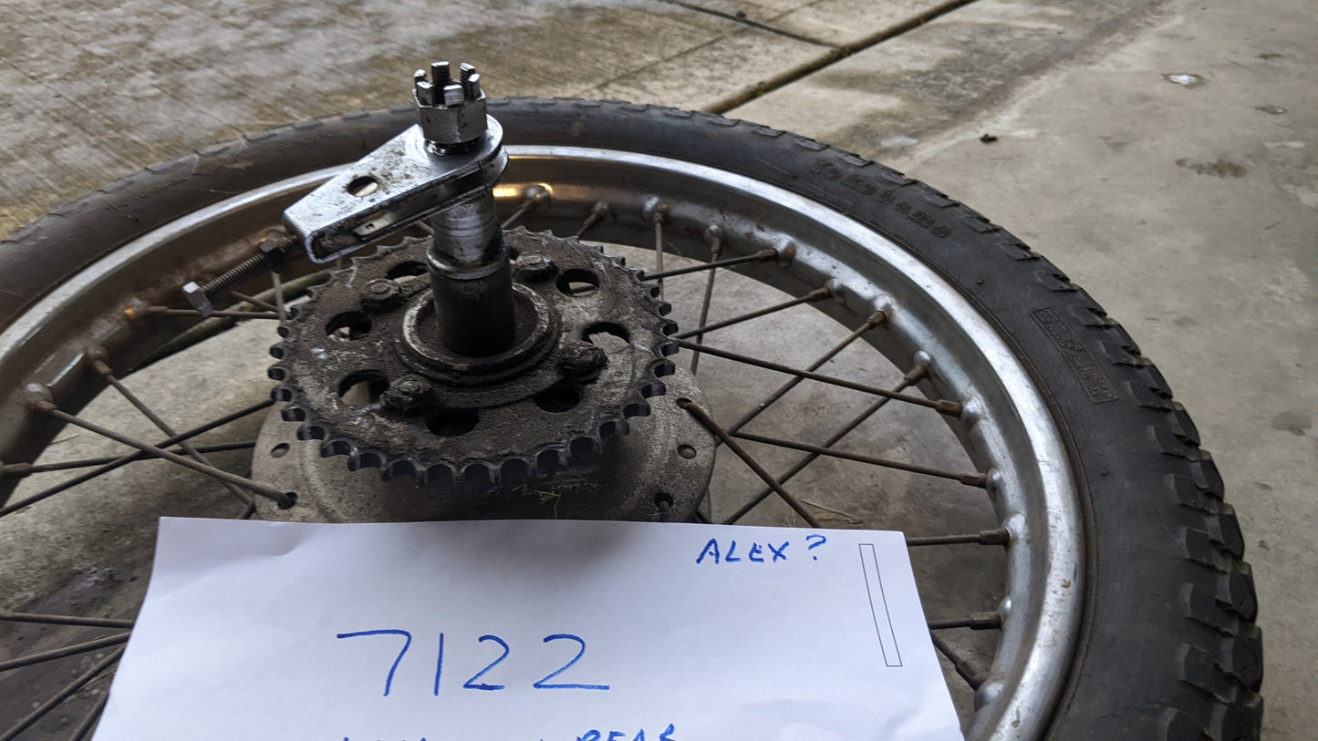 Honda CB175 Rear Rim/sprocket/axle DID 1.60A X18W   my sku 7122