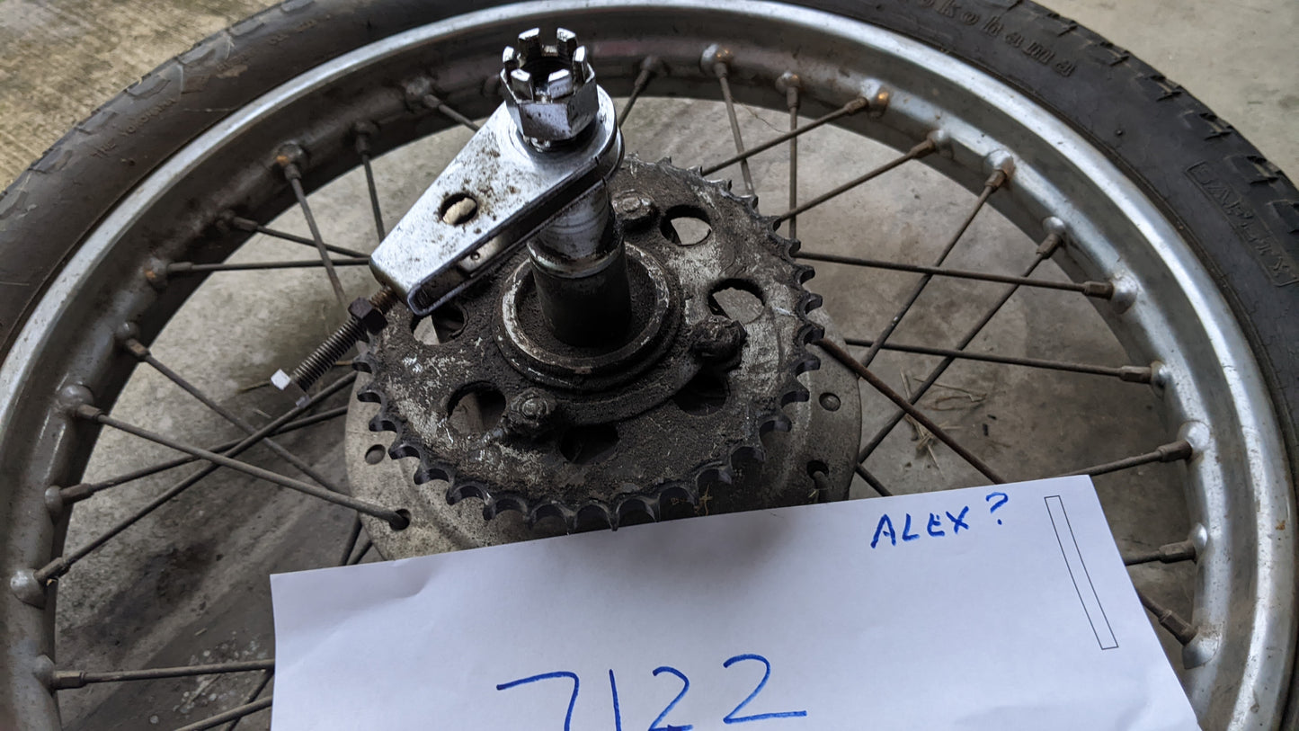 Honda CB175 Rear Rim/sprocket/axle DID 1.60A X18W   my sku 7122
