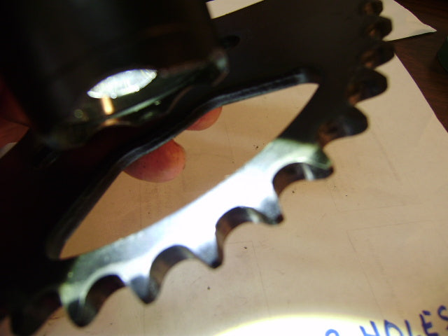 Rear Sprocket 40T 420 chain 3 bolt mounting at 6.4 cm on center sku 7231