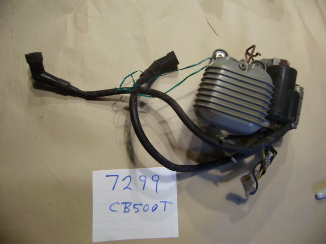 Honda CB500T OEM  ignition coil pair complete with plug wires and box harness  sku 7299