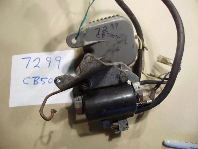 Honda CB500T OEM  ignition coil pair complete with plug wires and box harness  sku 7299