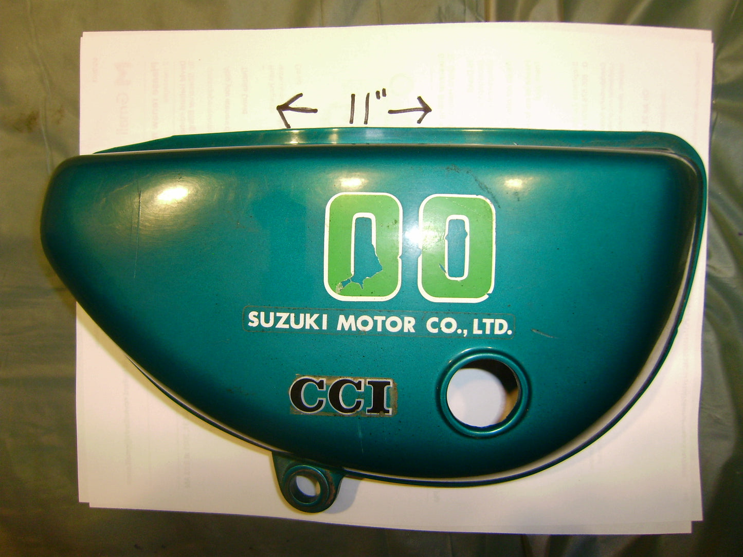 Suzuki TC100  Right Sidecover 1974 Oil Tank Cover sku 6112