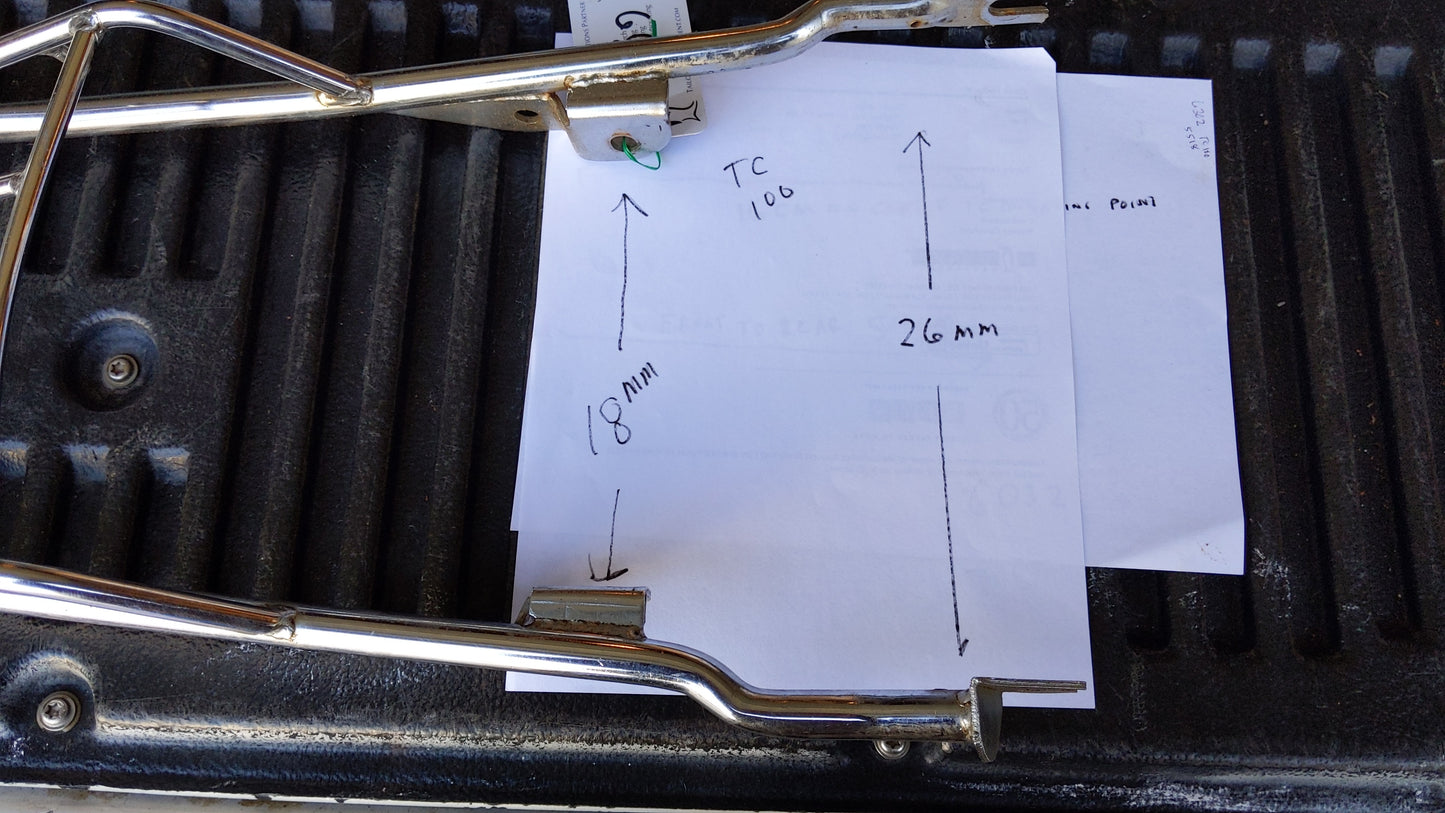 Sold 5/11/21Suzuki TC90 Honcho Luggage rack sku 6085