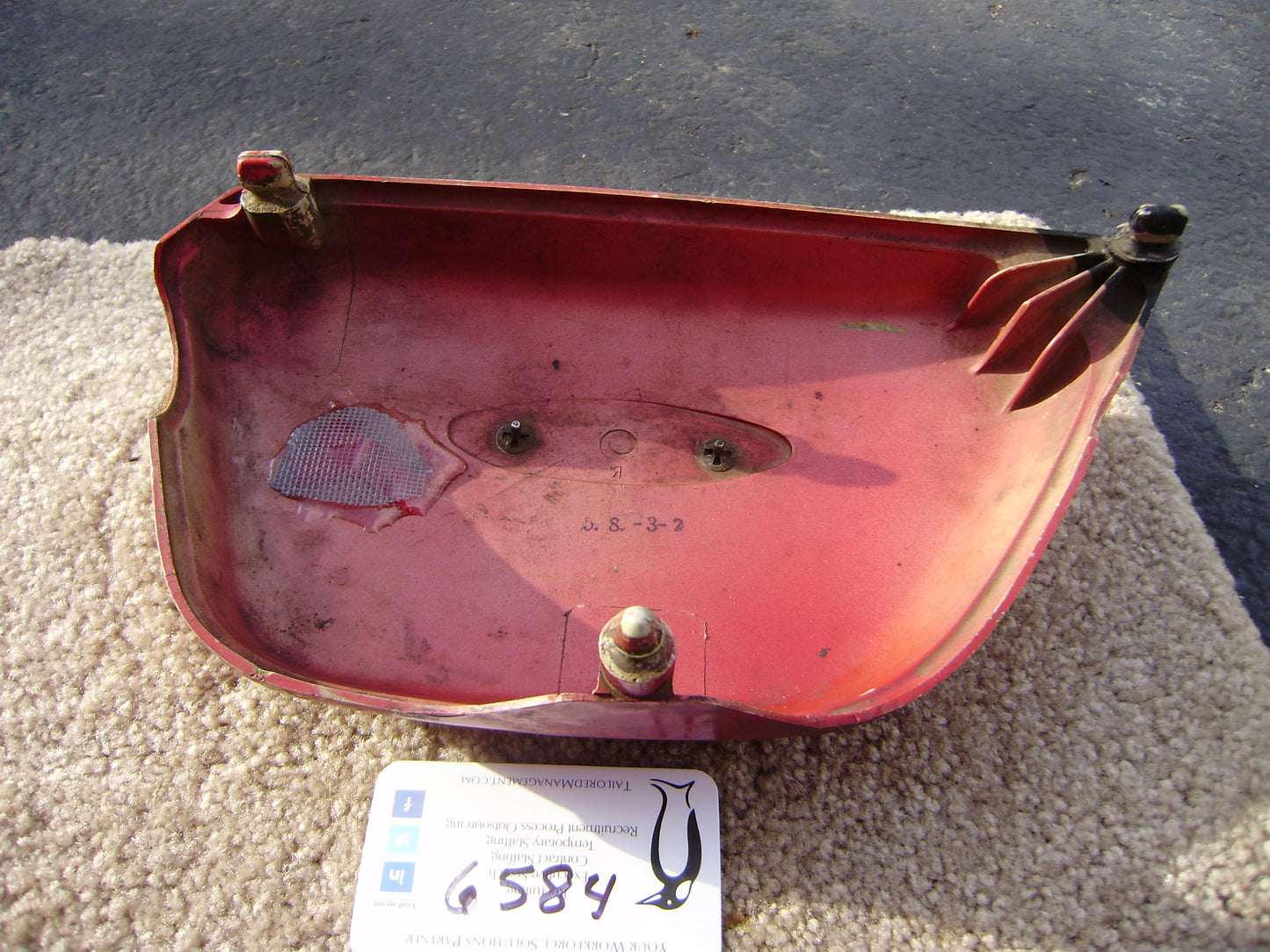 Honda  CB175 K4 K5 Honda CL175 K4  Candy Ruby Red Right Sidecover  sku 6584