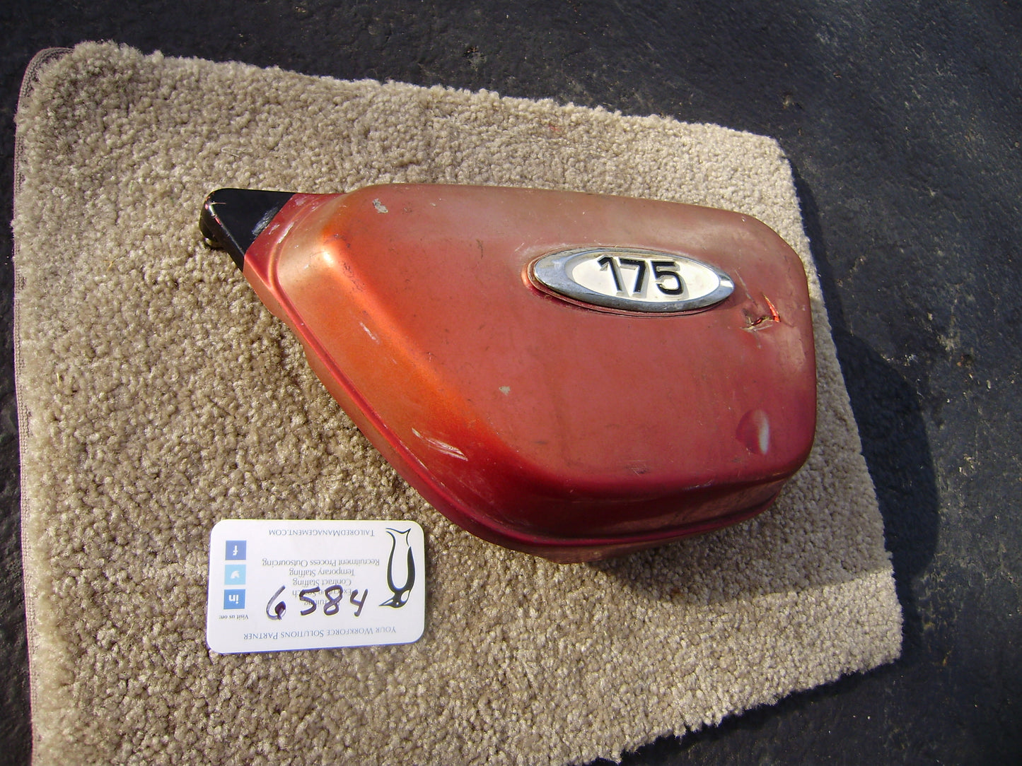 Honda  CB175 K4 K5 Honda CL175 K4  Candy Ruby Red Right Sidecover  sku 6584