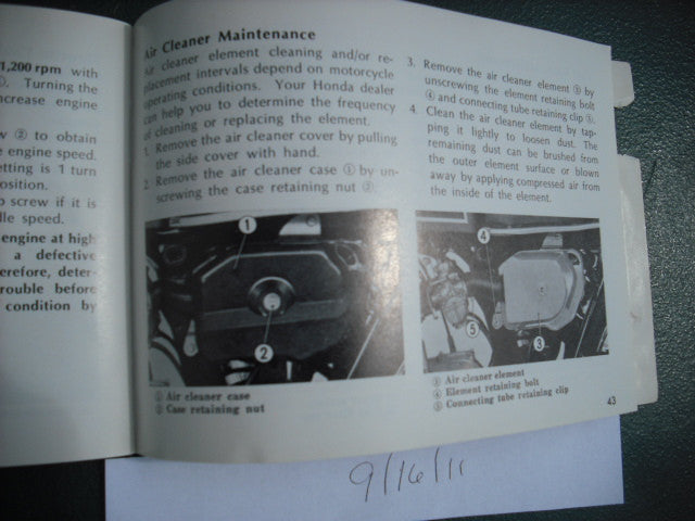 Honda CB200 1973 Owners Manual 1997