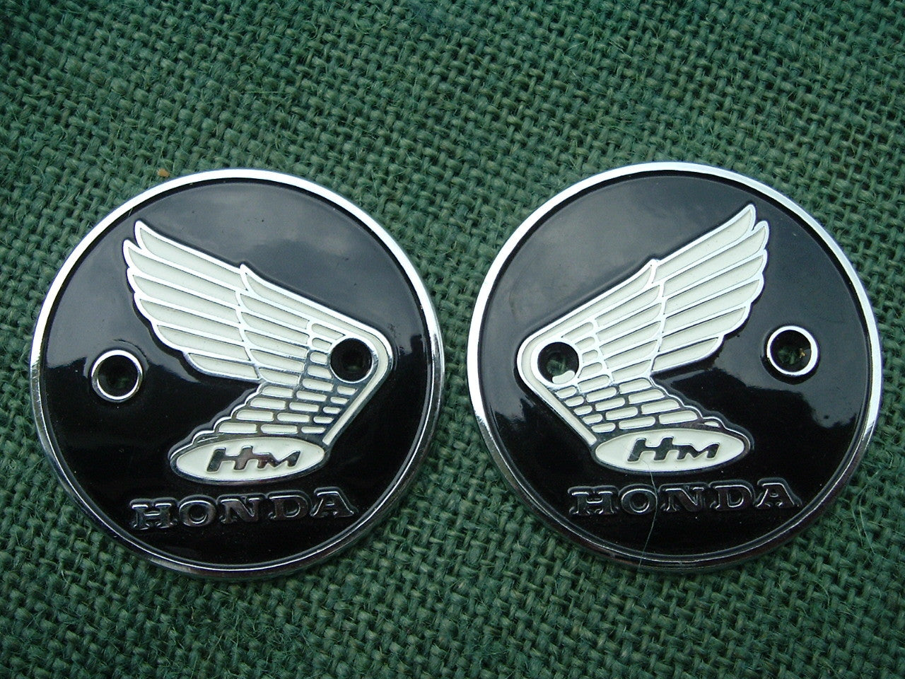 Sold 8/9/20 Honda CB160 CL160 CL175 CA200 Original Metal Gas Tank Badge Pair sku 1096