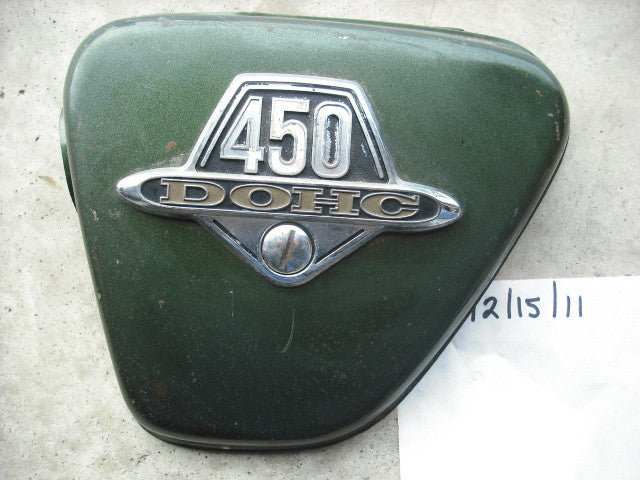 Honda CB450 1973 Left Sidecover Tyrolean Green Metallic