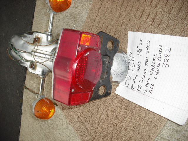 Honda 1970-1971 CB100  or CB125 1973-1975 Rear Fender with Lights 3282